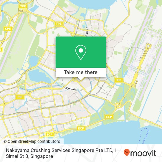 Nakayama Crushing Services Singapore Pte LTD, 1 Simei St 3 map