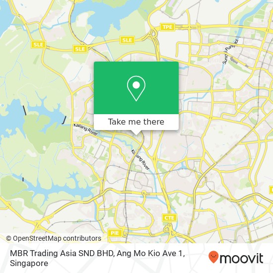 MBR Trading Asia SND BHD, Ang Mo Kio Ave 1 map
