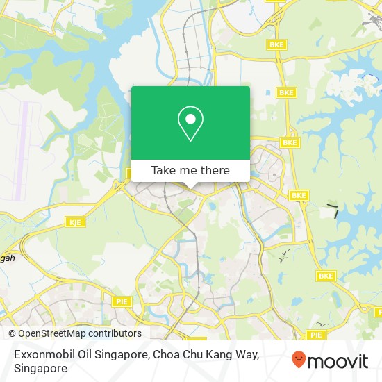 Exxonmobil Oil Singapore, Choa Chu Kang Way map