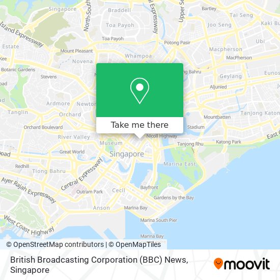 British Broadcasting Corporation (BBC) News map