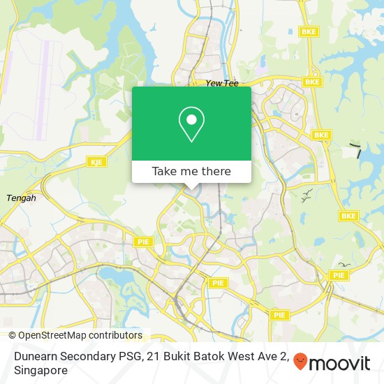 Dunearn Secondary PSG, 21 Bukit Batok West Ave 2地图