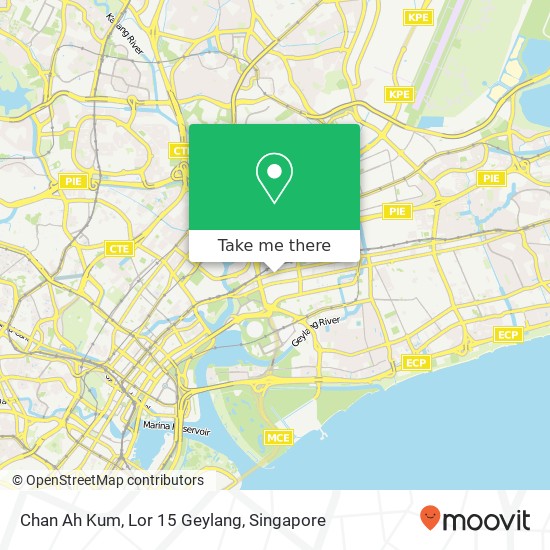 Chan Ah Kum, Lor 15 Geylang map