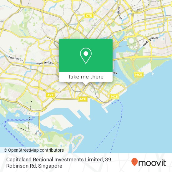 Capitaland Regional Investments Limited, 39 Robinson Rd地图
