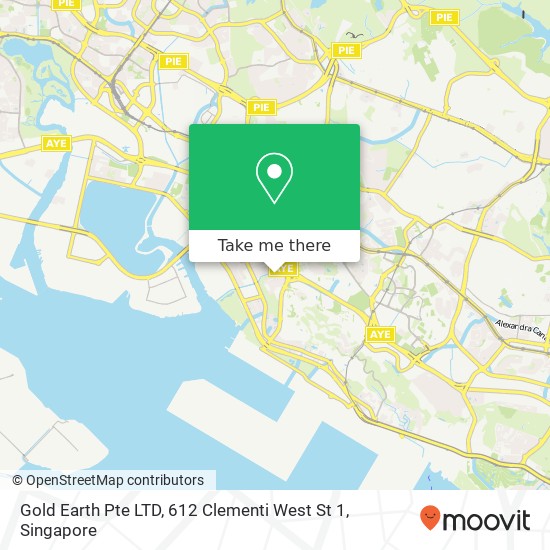Gold Earth Pte LTD, 612 Clementi West St 1 map