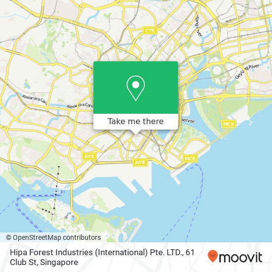 Hipa Forest Industries (International) Pte. LTD., 61 Club St地图