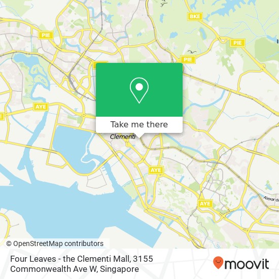 Four Leaves - the Clementi Mall, 3155 Commonwealth Ave W map