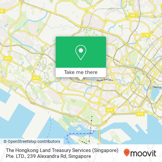 The Hongkong Land Treasury Services (Singapore) Pte. LTD., 239 Alexandra Rd map