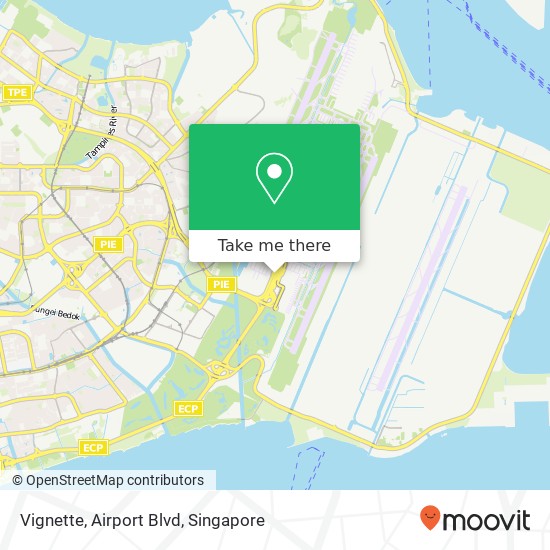 Vignette, Airport Blvd map