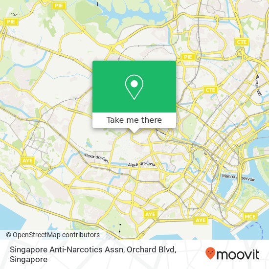 Singapore Anti-Narcotics Assn, Orchard Blvd map