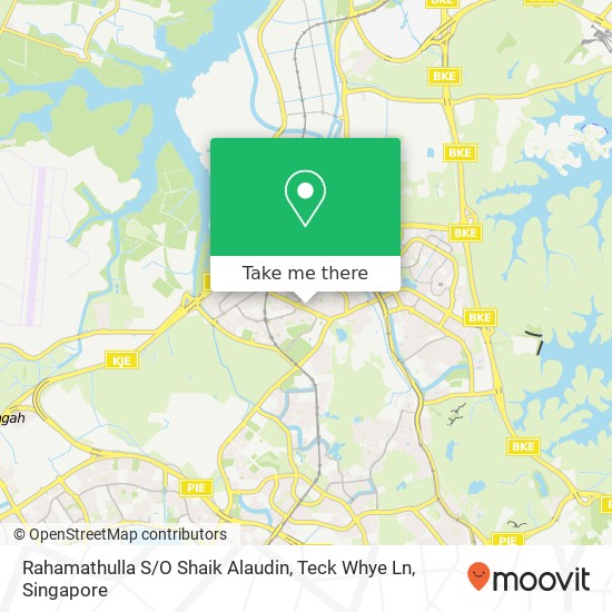 Rahamathulla S / O Shaik Alaudin, Teck Whye Ln地图