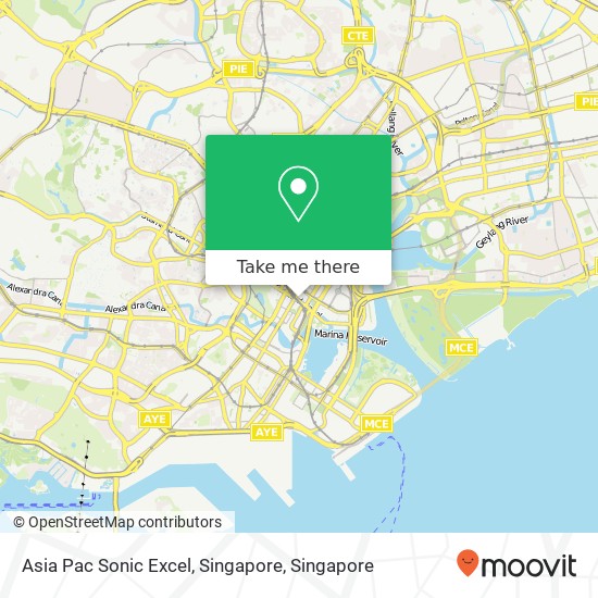 Asia Pac Sonic Excel, Singapore map