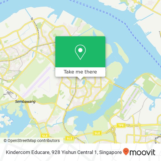 Kindercom Educare, 928 Yishun Central 1 map