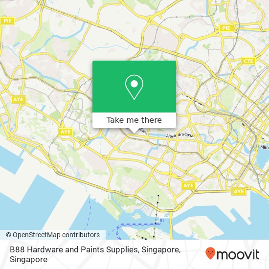 B88 Hardware and Paints Supplies, Singapore map