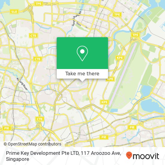 Prime Key Development Pte LTD, 117 Aroozoo Ave map