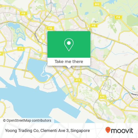 Yoong Trading Co, Clementi Ave 3 map