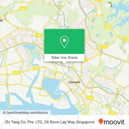 Zhi Teng Co. Pte. LTD., 26 Boon Lay Way地图