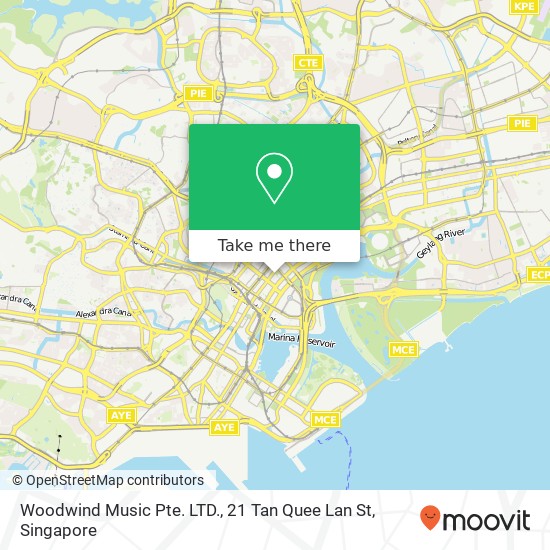 Woodwind Music Pte. LTD., 21 Tan Quee Lan St地图