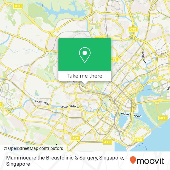 Mammocare the Breastclinic & Surgery, Singapore map