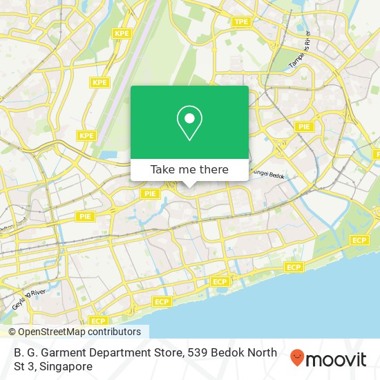 B. G. Garment Department Store, 539 Bedok North St 3地图