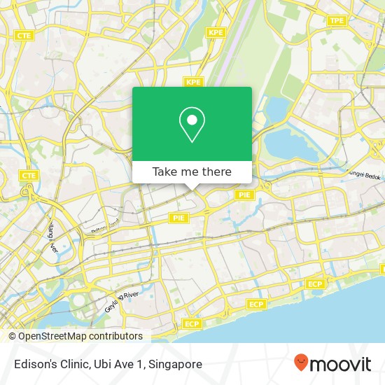 Edison's Clinic, Ubi Ave 1地图