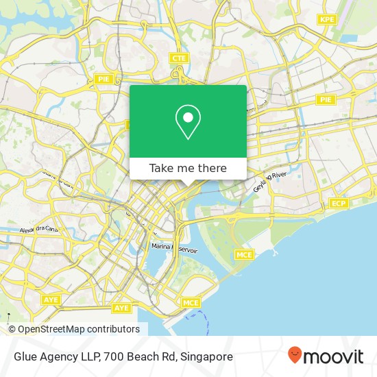 Glue Agency LLP, 700 Beach Rd地图