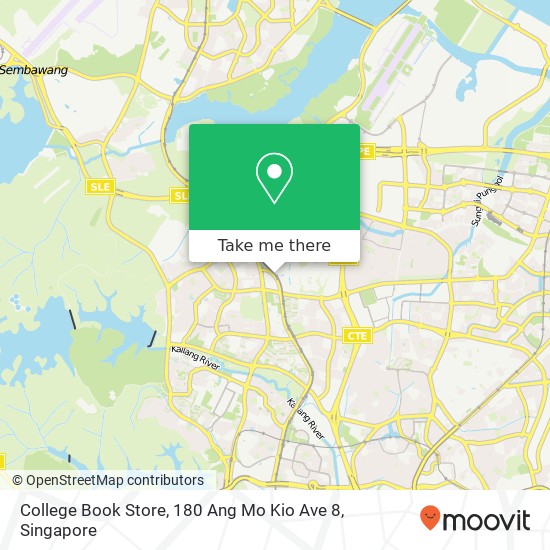 College Book Store, 180 Ang Mo Kio Ave 8 map