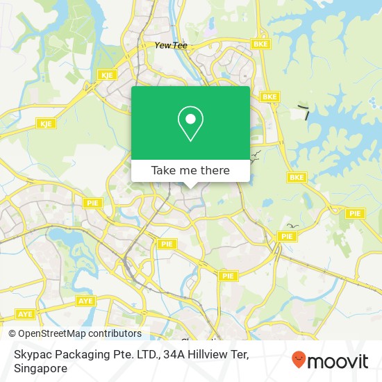 Skypac Packaging Pte. LTD., 34A Hillview Ter map