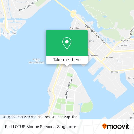 Red LOTUS Marine Services map