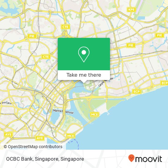 OCBC Bank, Singapore map