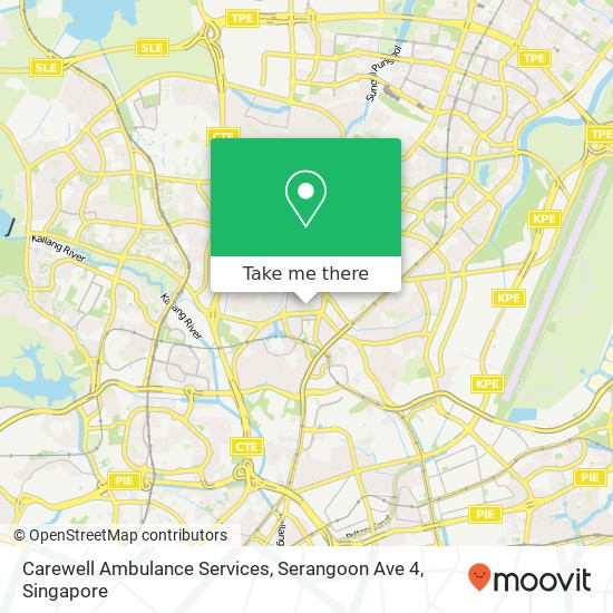 Carewell Ambulance Services, Serangoon Ave 4 map