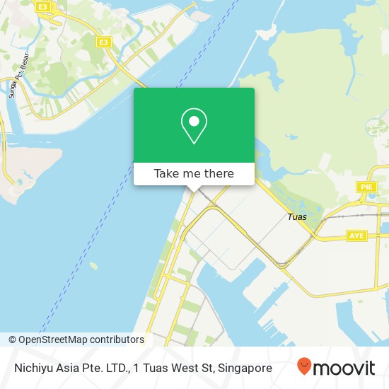 Nichiyu Asia Pte. LTD., 1 Tuas West St地图