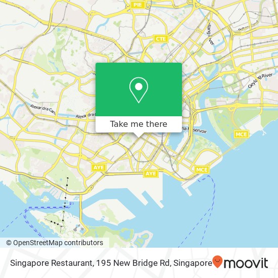 Singapore Restaurant, 195 New Bridge Rd地图