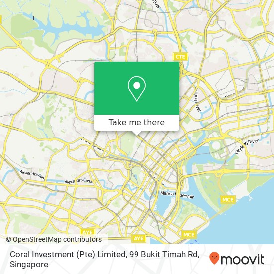 Coral Investment (Pte) Limited, 99 Bukit Timah Rd地图