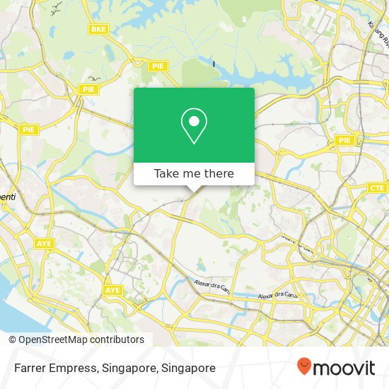 Farrer Empress, Singapore map