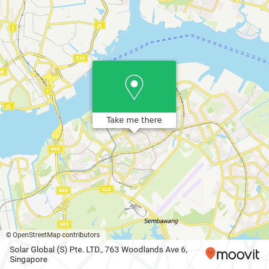 Solar Global (S) Pte. LTD., 763 Woodlands Ave 6 map