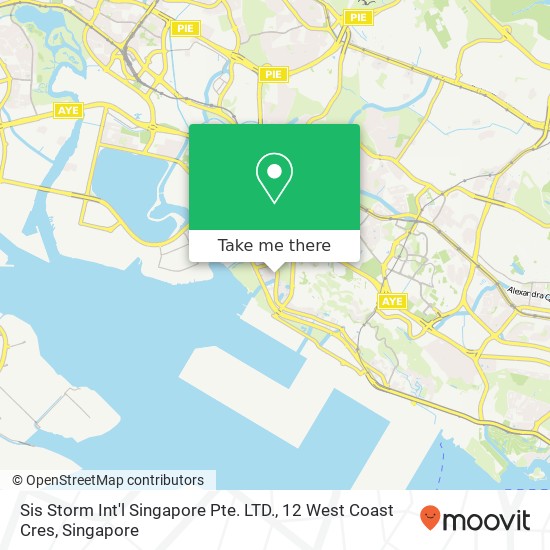 Sis Storm Int'l Singapore Pte. LTD., 12 West Coast Cres地图