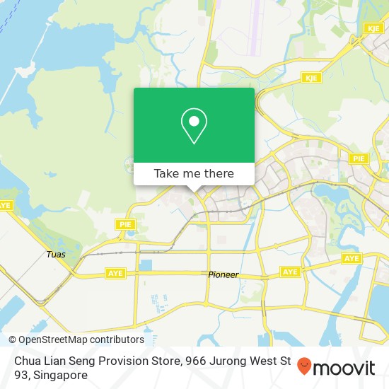 Chua Lian Seng Provision Store, 966 Jurong West St 93地图