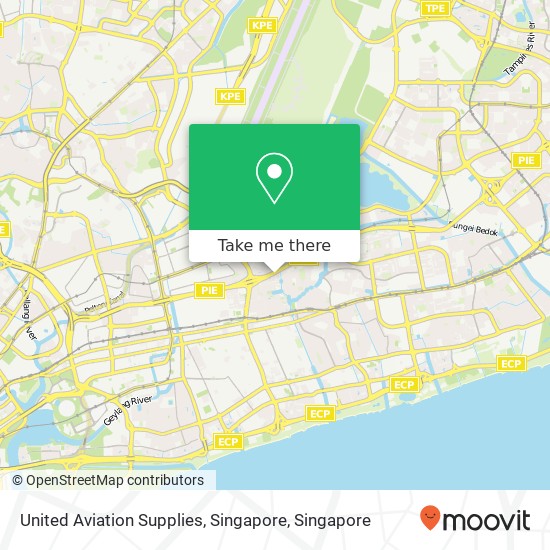 United Aviation Supplies, Singapore map