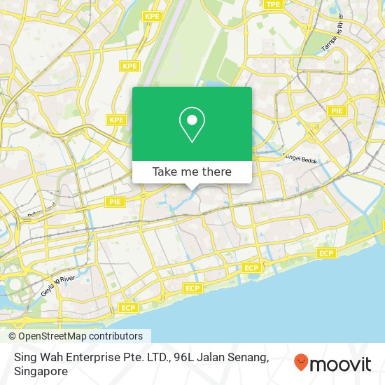 Sing Wah Enterprise Pte. LTD., 96L Jalan Senang地图