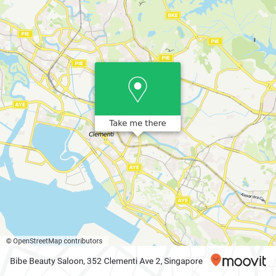 Bibe Beauty Saloon, 352 Clementi Ave 2地图