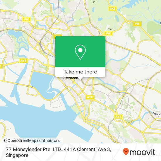 77 Moneylender Pte. LTD., 441A Clementi Ave 3 map