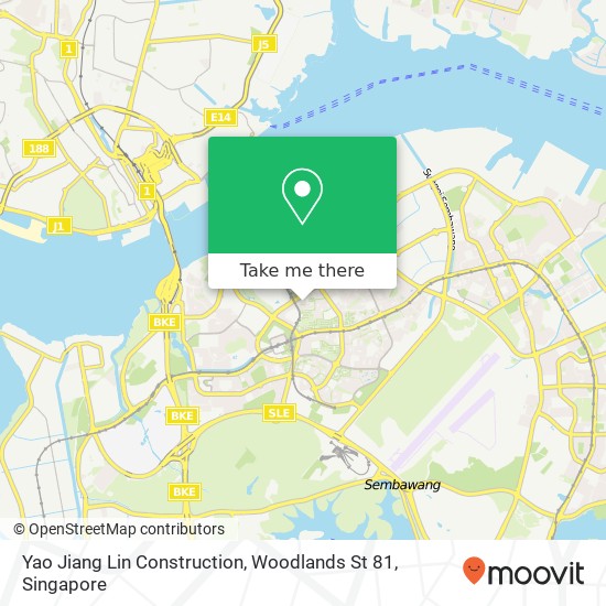 Yao Jiang Lin Construction, Woodlands St 81 map