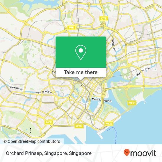 Orchard Prinsep, Singapore map