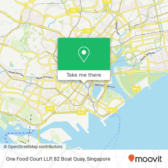 One Food Court LLP, 82 Boat Quay map