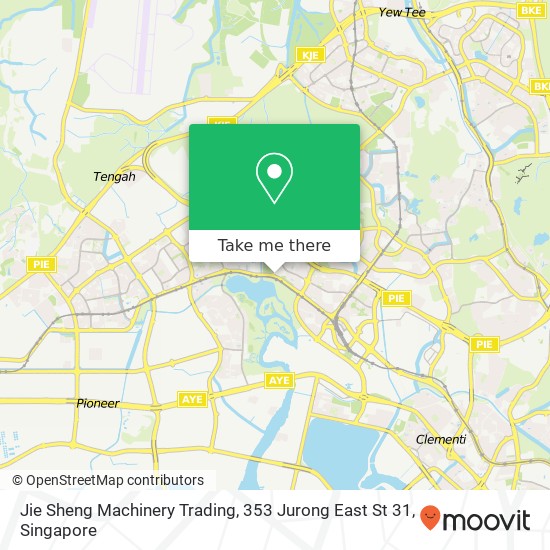 Jie Sheng Machinery Trading, 353 Jurong East St 31地图