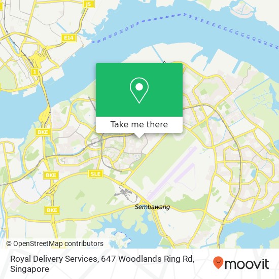 Royal Delivery Services, 647 Woodlands Ring Rd地图