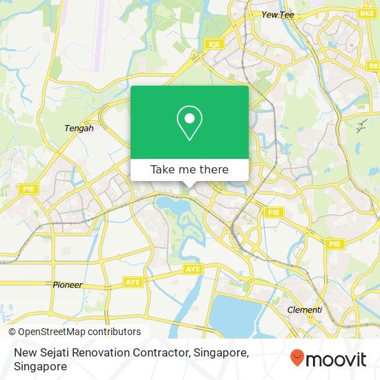 New Sejati Renovation Contractor, Singapore map