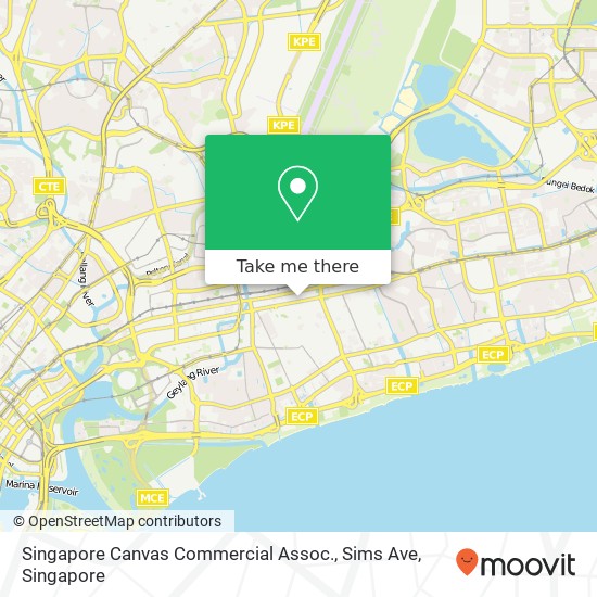 Singapore Canvas Commercial Assoc., Sims Ave map