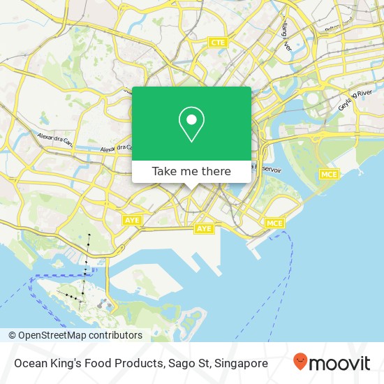 Ocean King's Food Products, Sago St map