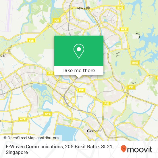 E-Woven Communications, 205 Bukit Batok St 21地图